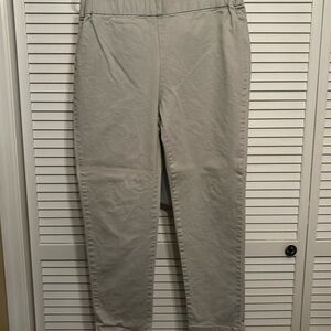 Twill straight leg pants